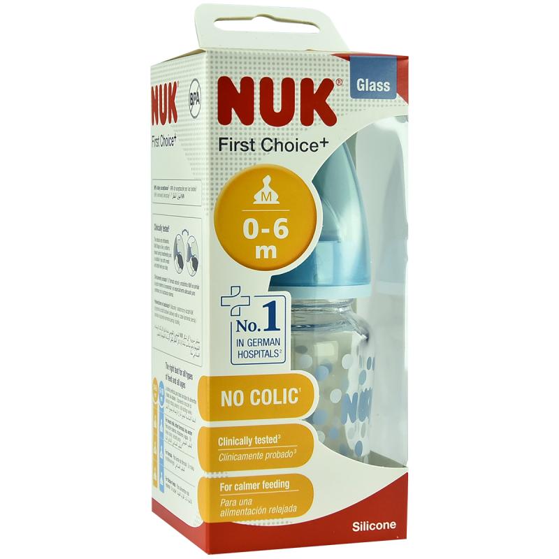 Nuk Nature Sense Biberon 0-6 Mois Taille S Contrôle de Température Tétine  en Silicone Valve Anti-coliques sans BPA, Clear, 150 ml : NUK: :  Bébé et Puériculture