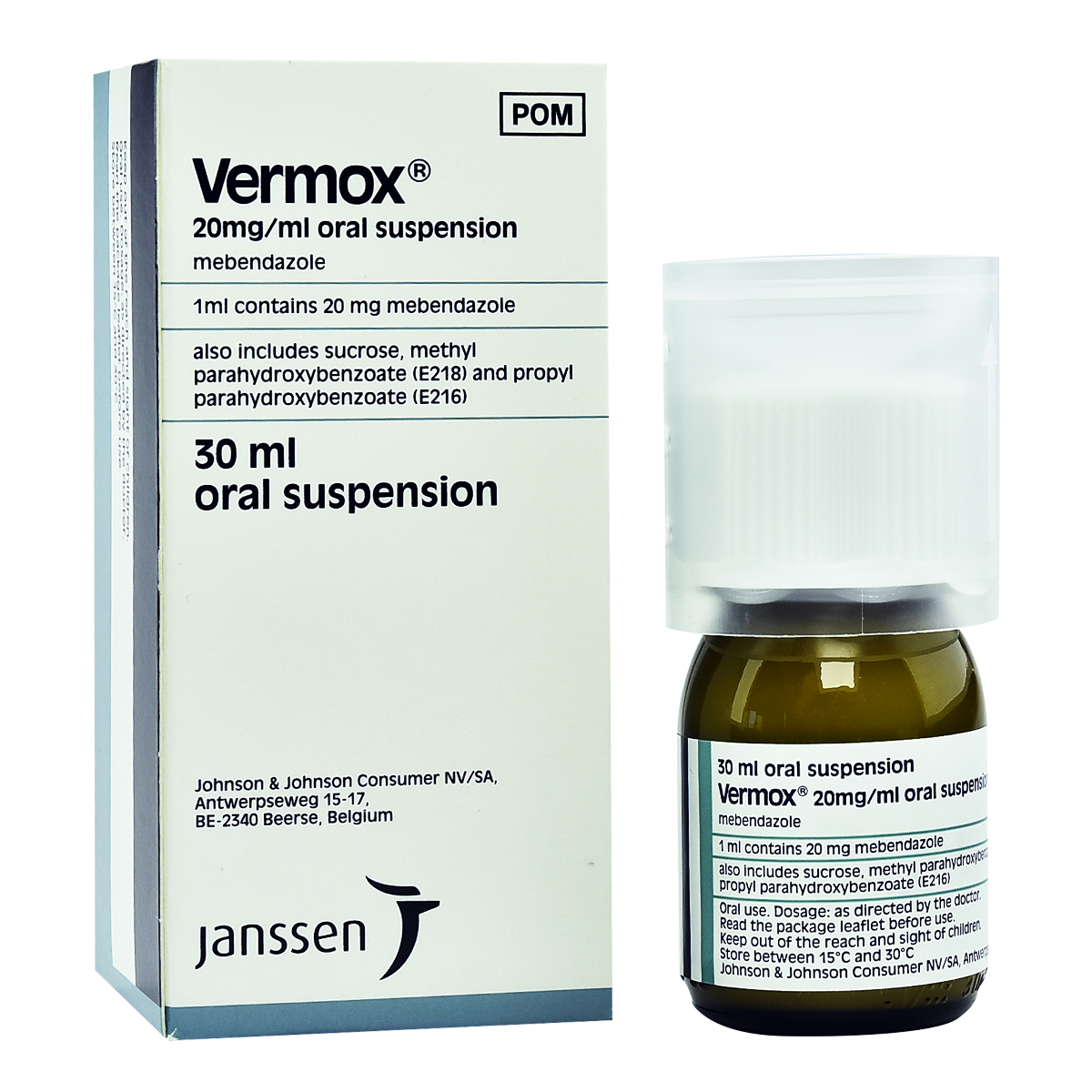 VERMOX  20 MG/ML SUSPENSION - 30 ML