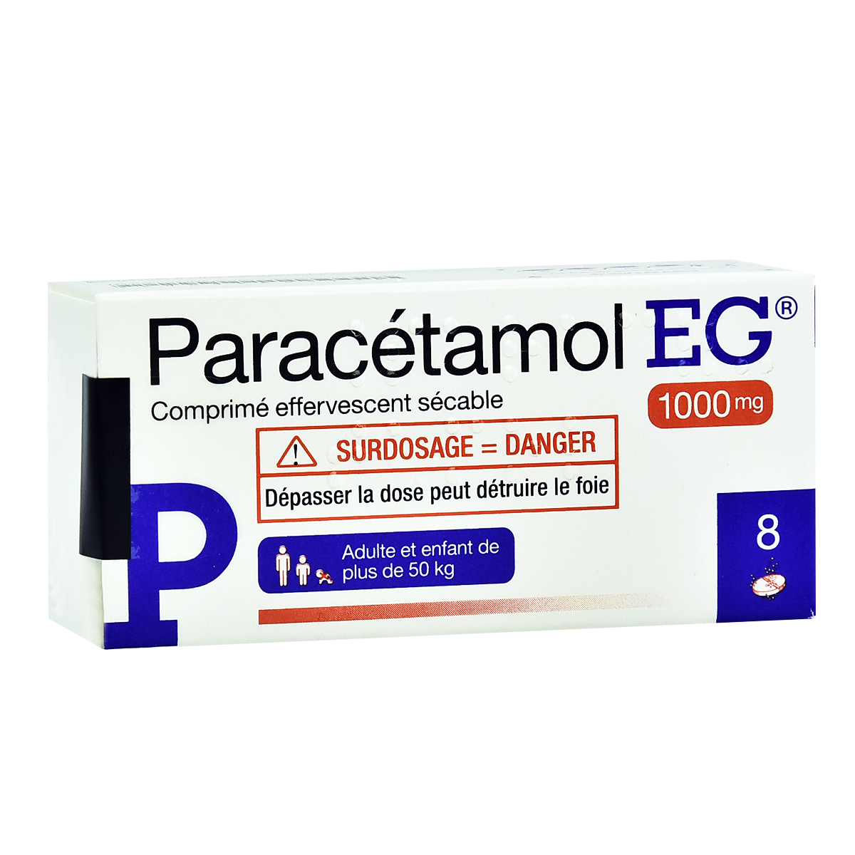 PARACETAMOL EG 1000 MG - 8 TABLETS