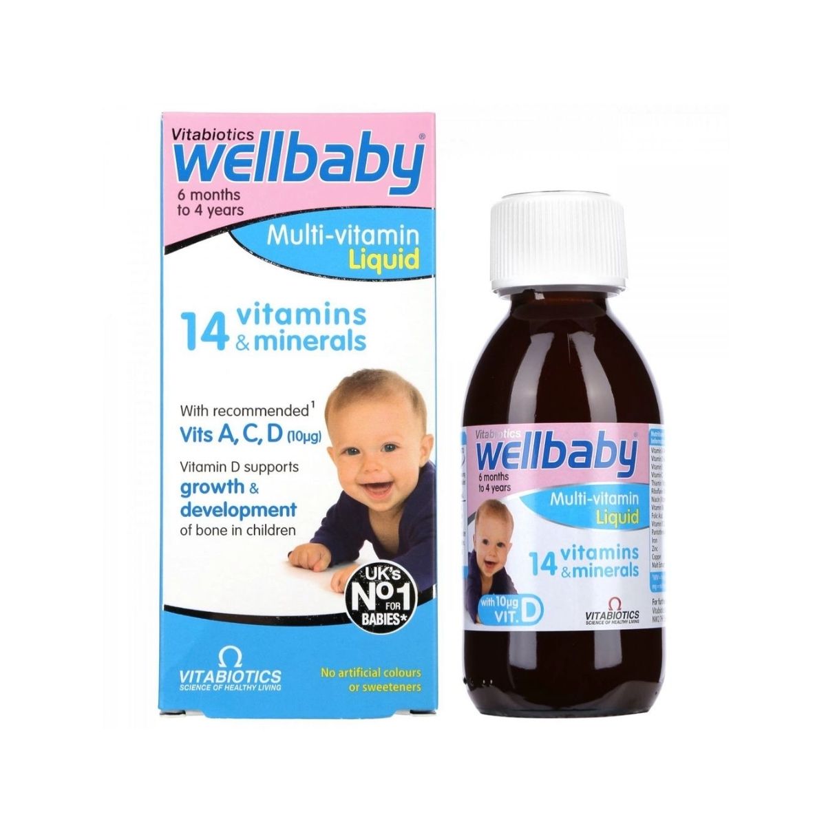 Vitabiotics Wellbaby Multi-Vitamin Liquid 6 Months-4 Years 150 ML