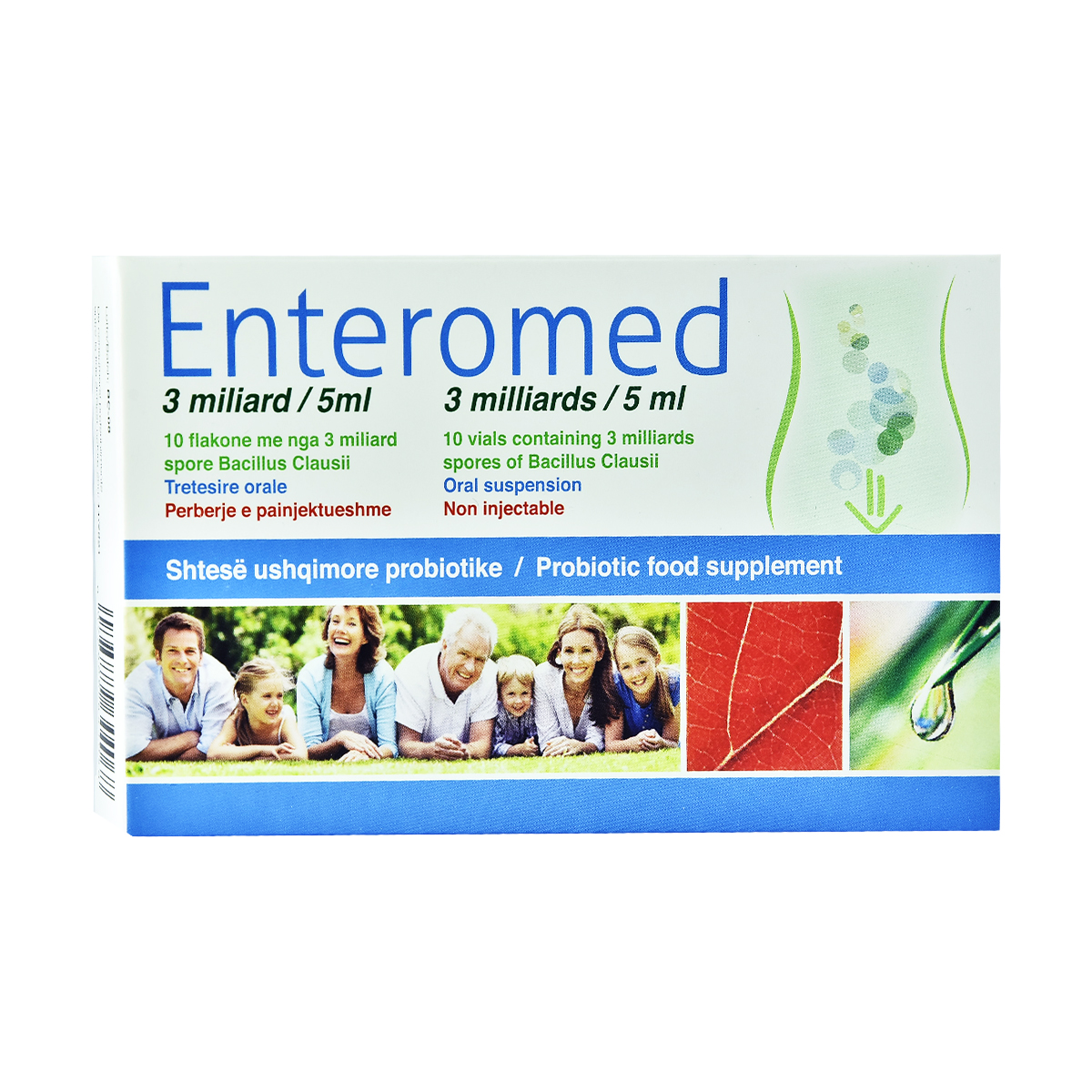 Enteromed 3 Milliards Probiotics/5 ML 10 Vials