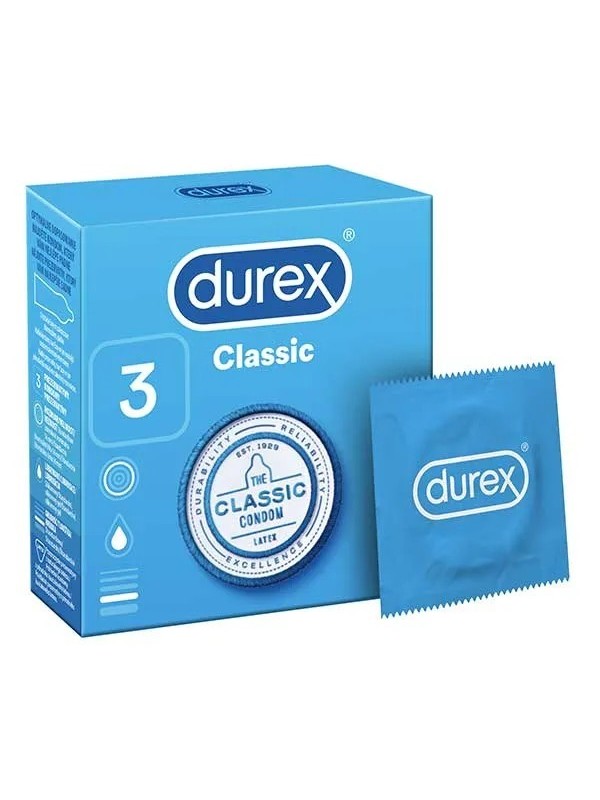 DUREX CLASSIC - 3 CONDOMS DUREX CLASSIC - 3 CONDOMS