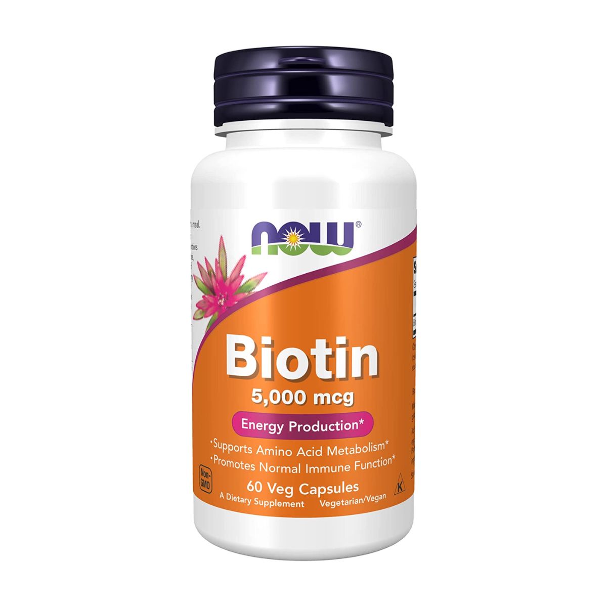 Now Biotin 5000 Mcg 60 Tablets  