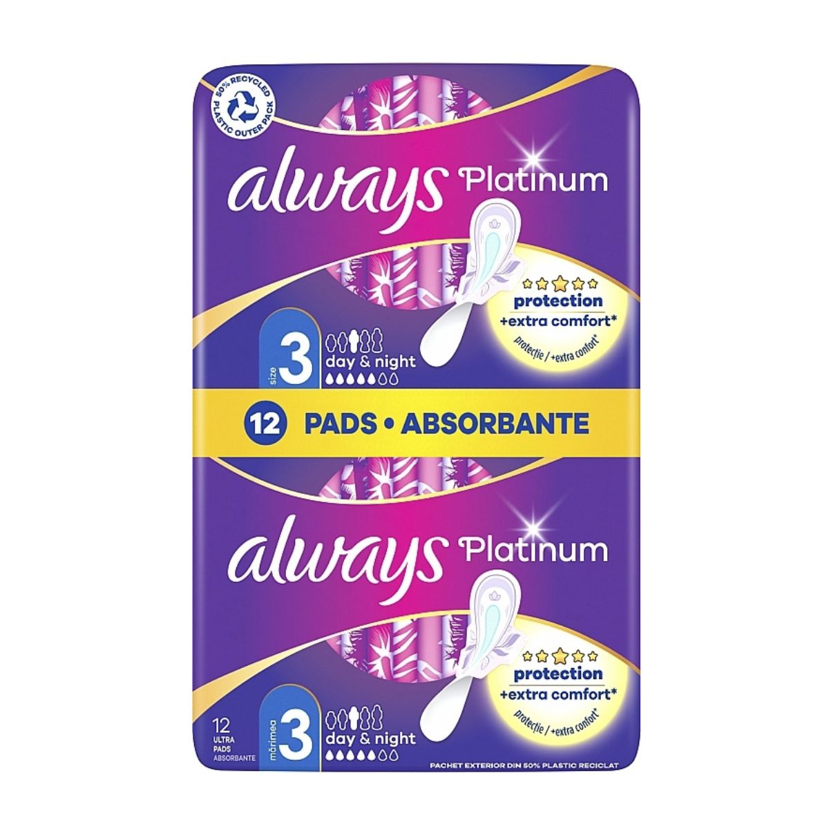 Always Platinum Ultra Pads Day & Night Nr 3 12 Pcs Always Platinum Ultra Pads Day & Night Nr 3 12 Pcs